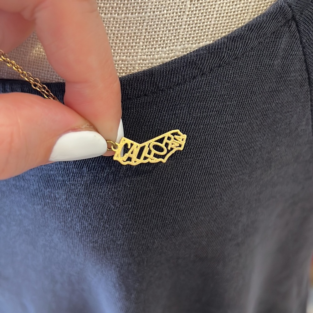 Gold California Charm Necklace - Picture 5 of 8
